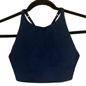 Girlfriend Collective Topanga Halter Sports Bra Midnight XS‎ Yoga